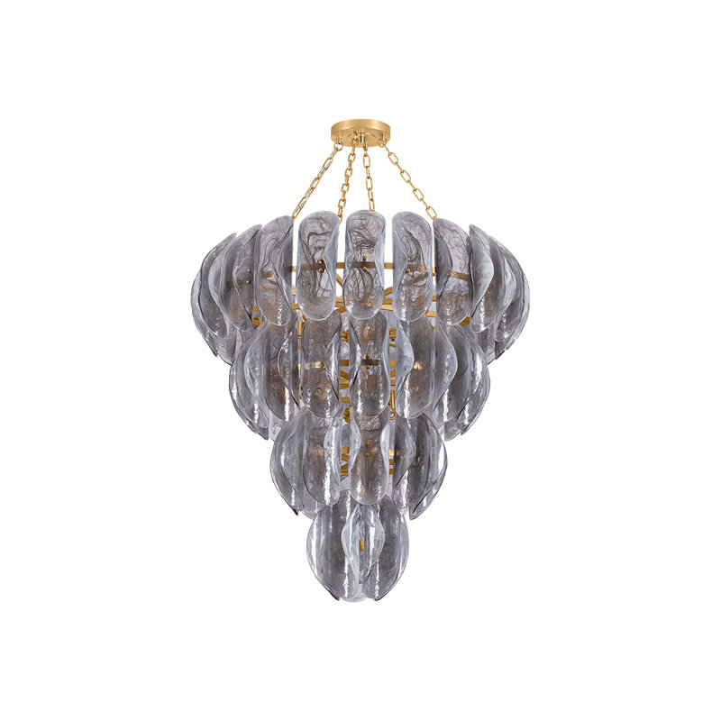 Anatase Chandelier in Vintage Gold Leaf
