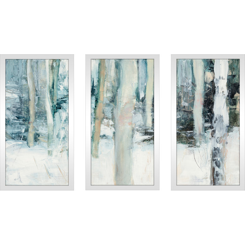 Winter Woods I - Cadre photo 3 pièces multi-pièces sur acrylique, H 25,5 po x l 40,5 po x P 1 po