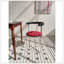 Chaise pliante au design moderne, structure en chrome avec dossier en bois, rembourrée pour les chaises de cuisine du salon, 1 pièce (rouge - 1 pièce)