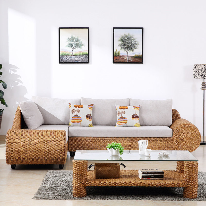 Modern and Simple Rattan Sofa