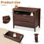 Table de chevet brune moderne Mid-Century