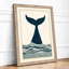 Whale Tail Rising Minimalist - Framed Print-1064434201-1064434203