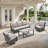Bobra Outdoor Courtyard Handmade Rattan Conversation Set With Swivel Chairs-369278976