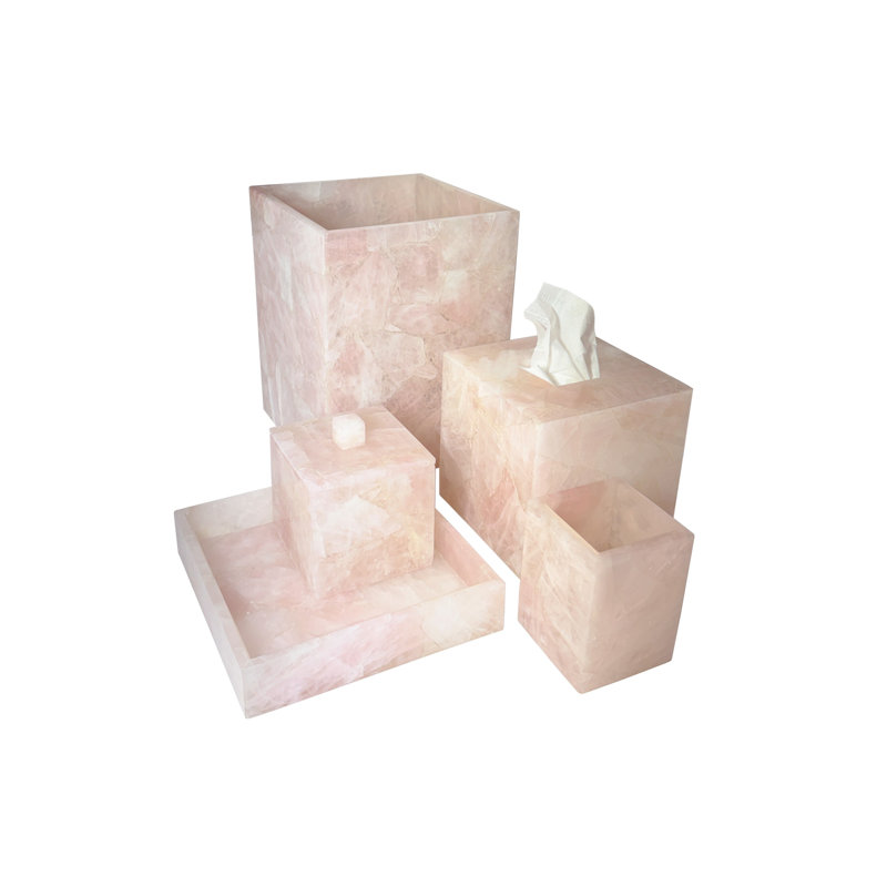 Couvercle de boîte à mouchoirs en quartz de qualité supérieure