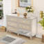 Commode décorative 56,1 po Kandiyohi, commode à miroir, armoire de rangement avec 6 tiroirs