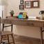 Bureau rectangulaire en bois massif avec tiroirs Walnut-1293228001