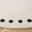 Lexy Polka Dots Handmade Tufted Cotton/Wool Area Rug in Ivory/Black-332855644