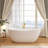 65 Inch Artificial Stone Solid Surface Freestanding Bathroom Bathtub