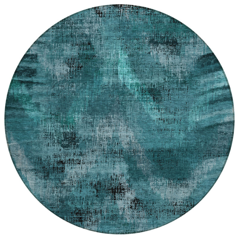 Tapis intérieur / extérieur rectangulaire avec envers antidérapant Malm, Rond 8 pi