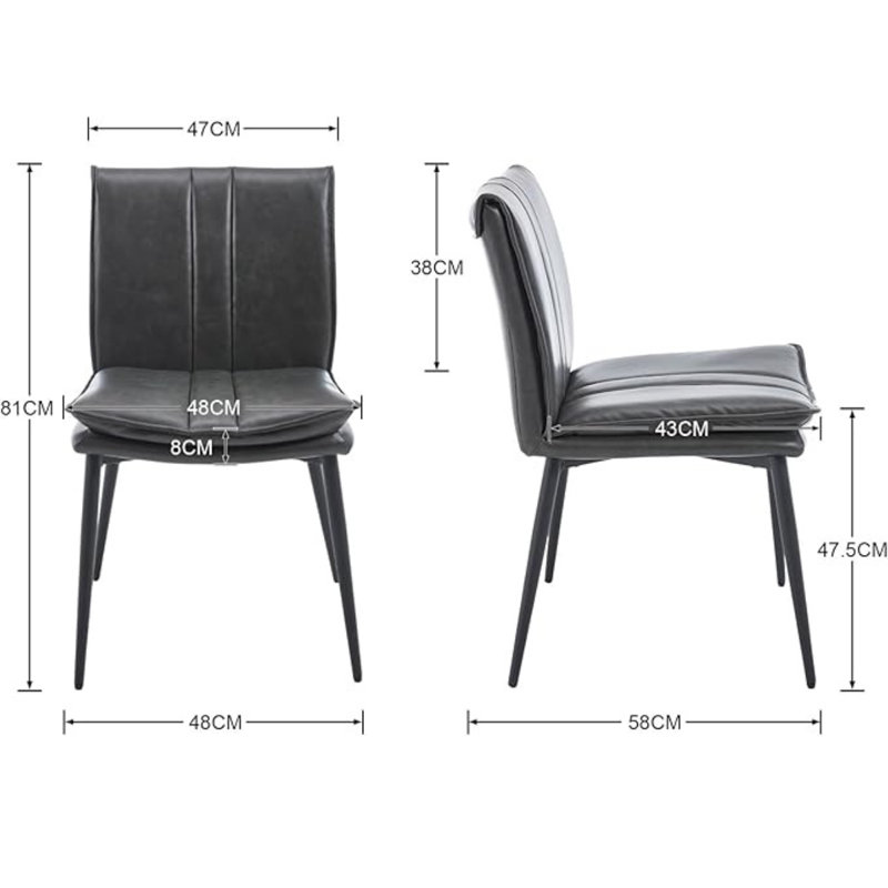 47.5cm H Upholstered Metal Accent, Grey