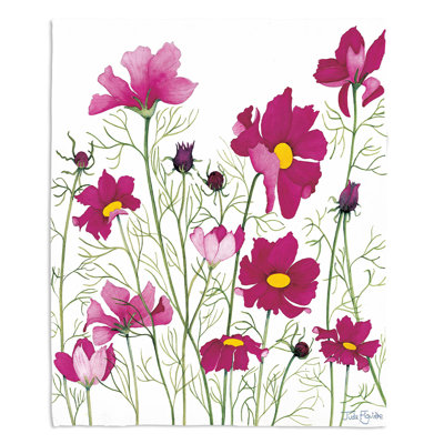 Couverture sherpa cosmos doux rose