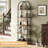 5-Tier Industrial Bookshelf, 71 Inch Tall Metal Arch Bookcase with Open Adjustable Shelves, Sturdy Storage Organizer for Living Room and Home Office, White-1598566957