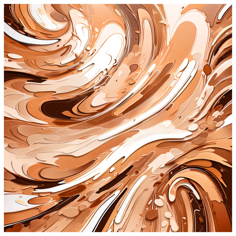 Brown Abstract Swirls Double Sided Throw Pillows, 20 x 20 inches