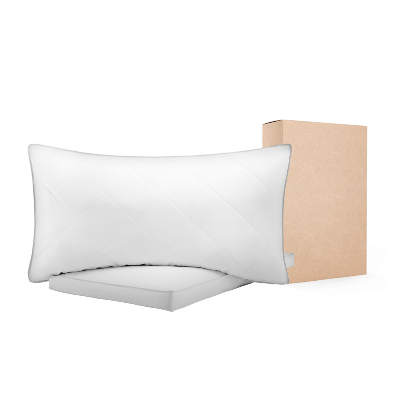 Set of 2 Queen Size Luxury Down Alternative Bed Pillows for Sleeping - Soft, Supportive & Fluffy Hotel Quality White Pillows