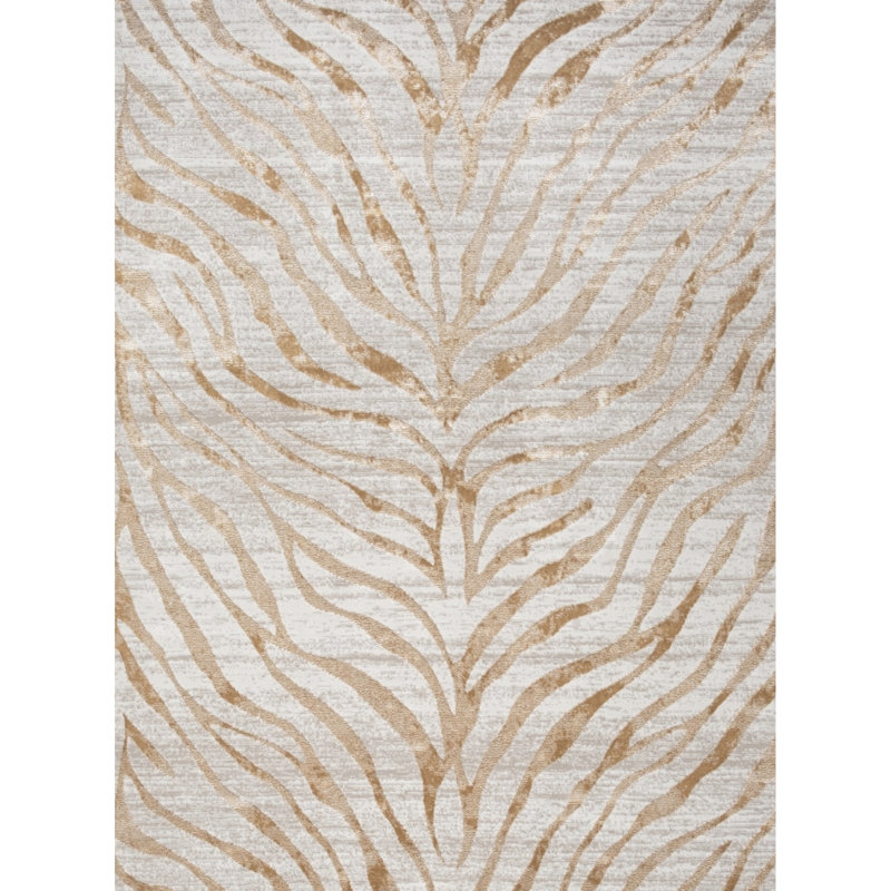 Gold Elegance 2Ft X 3Ft Mat, Stain- And Stylish For Home Decoration Area Rug, Elegant Design A Captivating