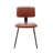 Faux Leather Dining Chair with Steel Legs-1830856905
