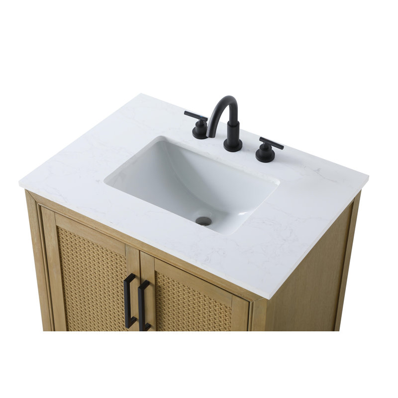 Meuble-lavabo simple 30 po, Lin chêne