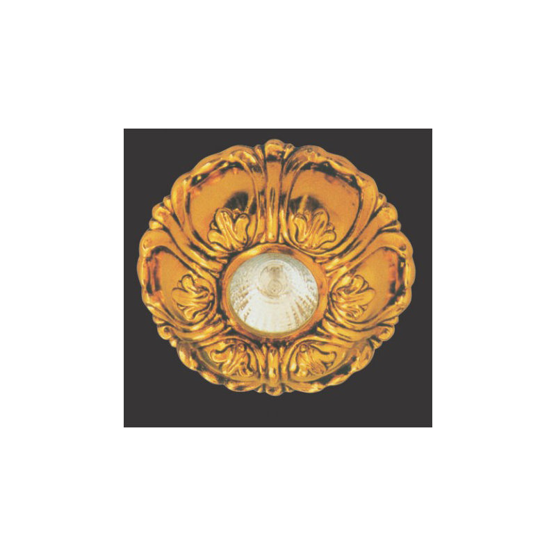 Blumenthal Flush Mount, French gold with brown Patina