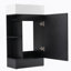 Meuble-lavabo 18,6 po avec lavabo, meuble-lavabo avec tablette à deux niveaux, orientation gauche ou droite, noir (WF308491 nouvelle couleur)-1538638003