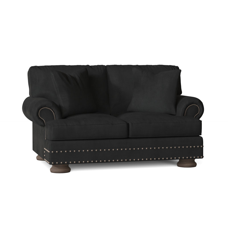 Foster Upholstered 71'' Loveseat, Akiko Graphite Performance 5534-011, Aged Gray