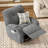 Modern Chenille Swivel Rocking Gray Recliner-591923574