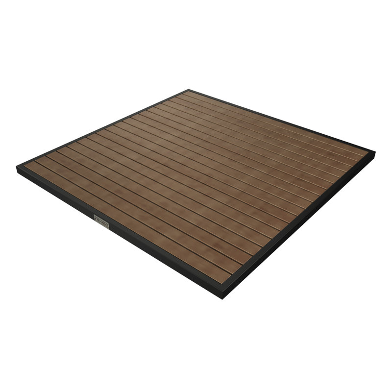 Ace Manufactured Wood Square Edge Table Top, Black/Cocoa, 36" L x 36" D