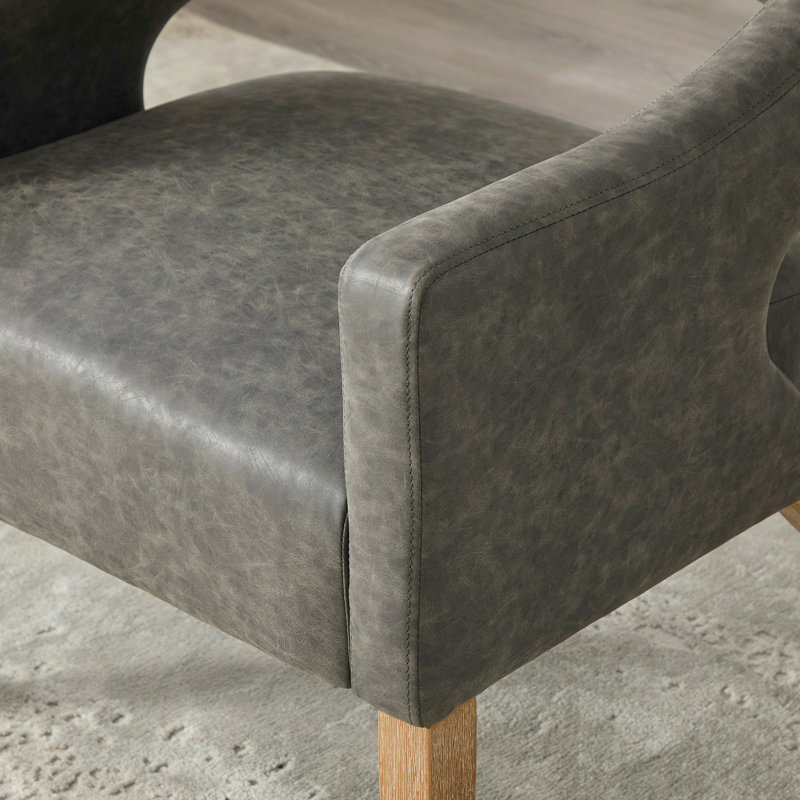 Fauteuil rembourré en polyuréthane, Gris