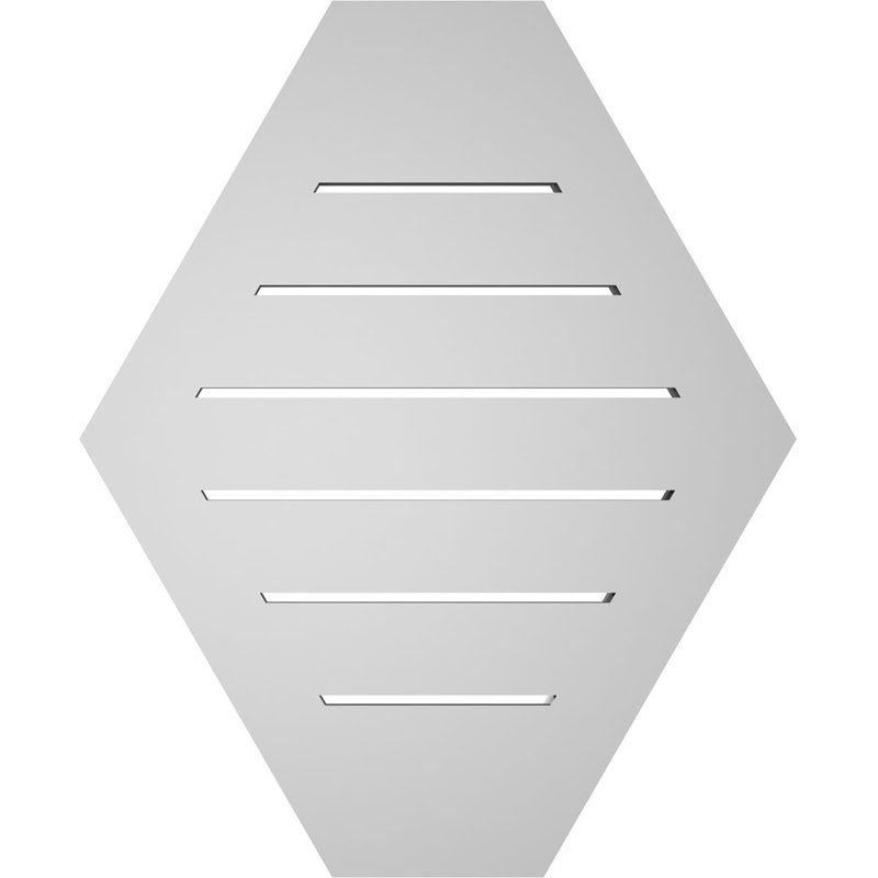 Évent horizontal fonctionnel à pignon en uréthane à surface horizontale Signature, H 22 po x l 18 po x P 2 po