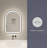 42 Inch Arch LED Front and Backlit Wall Mirror in Silver-1347360996-1347361007