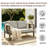 Junco Solid Wood Teak Outdoor Loveseat With Cushion And Arms-8681600-8681612