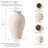 Large Rustic Ceramic Flower Vase for Tabletop and Shelf Décor