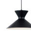 Luminaire suspendu en métal Jeremiah, noir