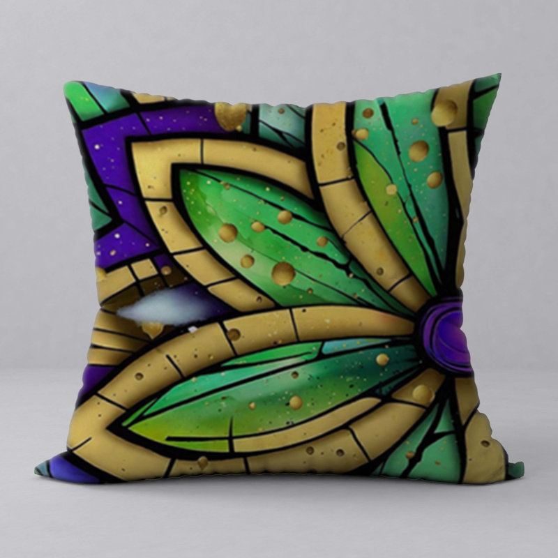 Abstract Reversible Throw Pillow
