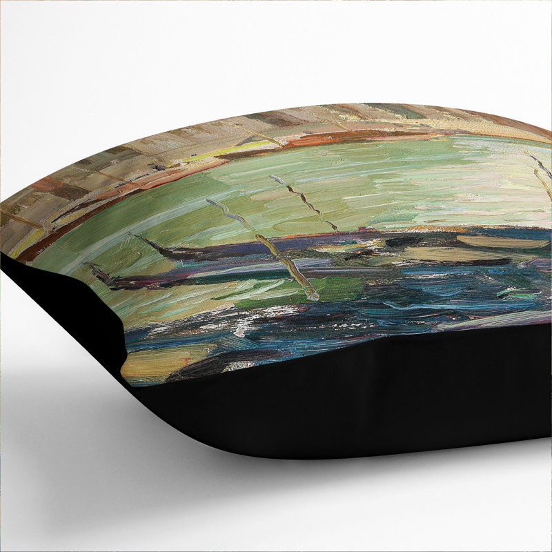 Square Cushion, 40cm H x 40cm W x 15cm D, Black