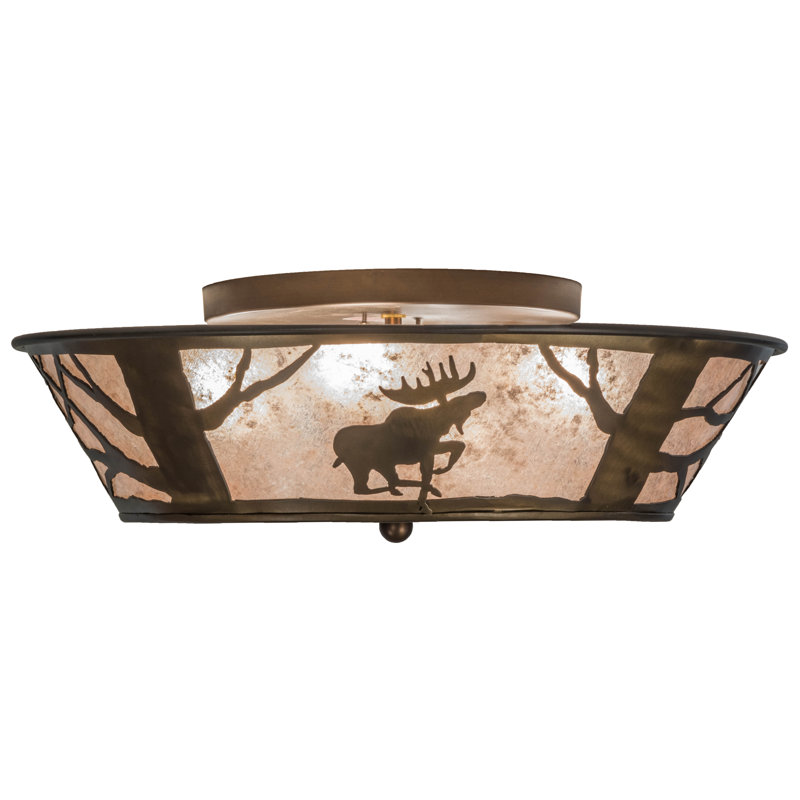 Rustic Lodge 4 - Light Flush Mount