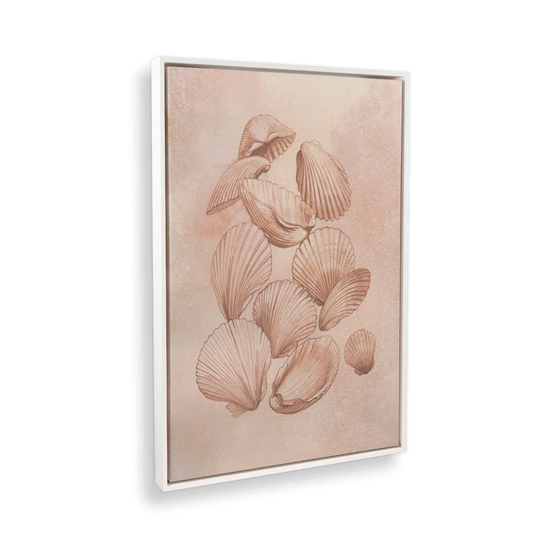 «Saltwater Shell Study I» par Grace Popp, reproduction d'art sur toile, H 12 po x l 8 po, Blanc