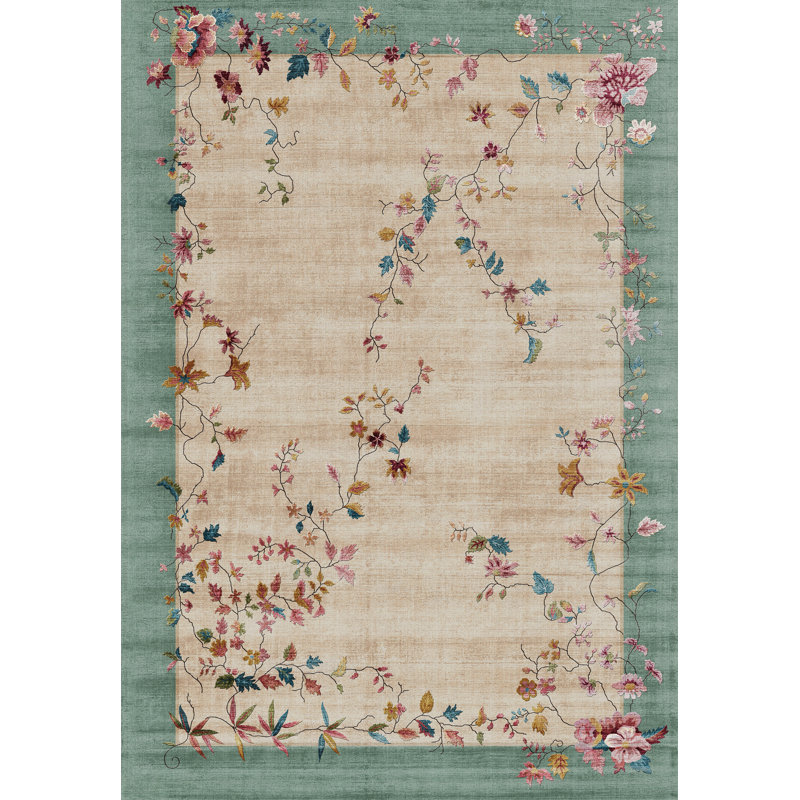 Amini Floral Area Rug, Rectangle 120 x 170cm