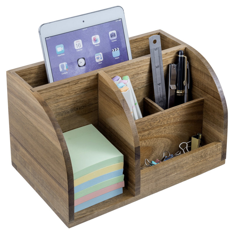 Solid Wood Desk Organiser 