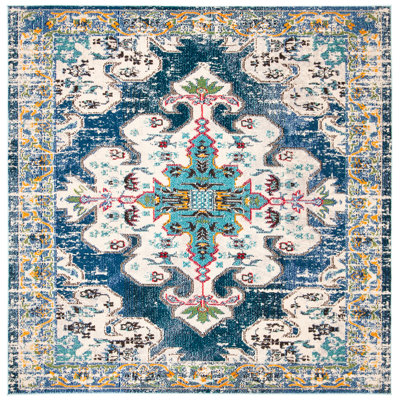 Felty Oriental Blue/Gray/Beige Area Rug