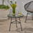 Grey Side Table With Elegant Tempered Glass Design And Stable Frame