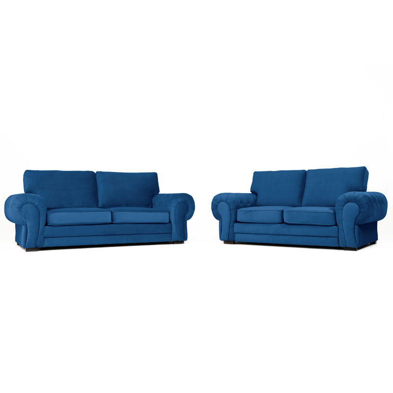 Fonda 2 - Piece Velvet Living Room Set, Marine