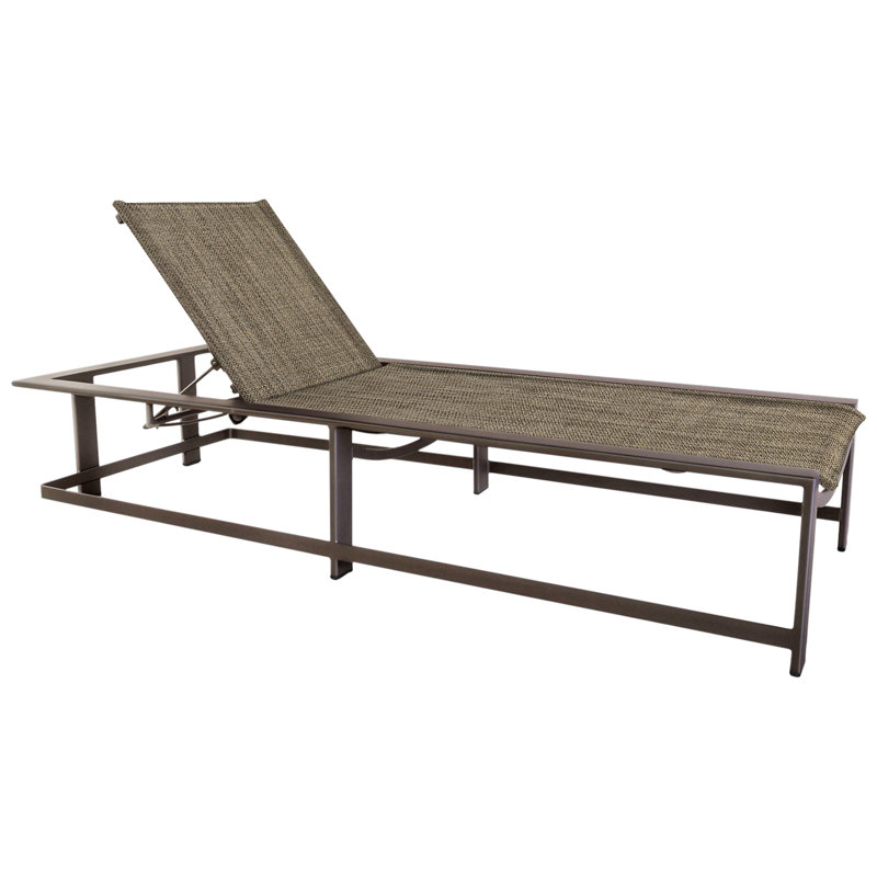 Studio Outdoor Chaise Lounge, Augustine Gravel, Brown