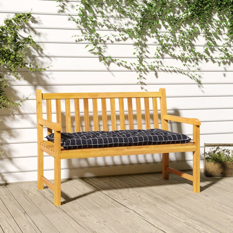 Outdoor 2.8'' Bench Seat Cushion, Black/White