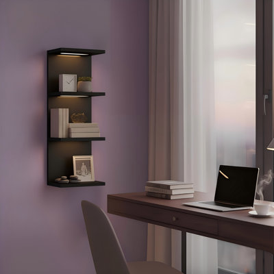 Étagère murale 29,99 po H 4 niveaux avec lumières DEL