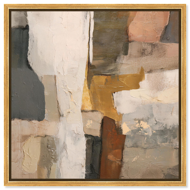 Impression sur toile Patchwork Plains III par Art Remedy, cadre doré, 16 x 16, H 17 po x l 17 po, Cadre doré