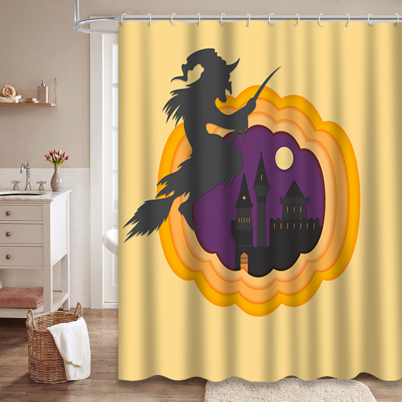 Rideau de douche Haunted Castle, L 72 po x l 78 po