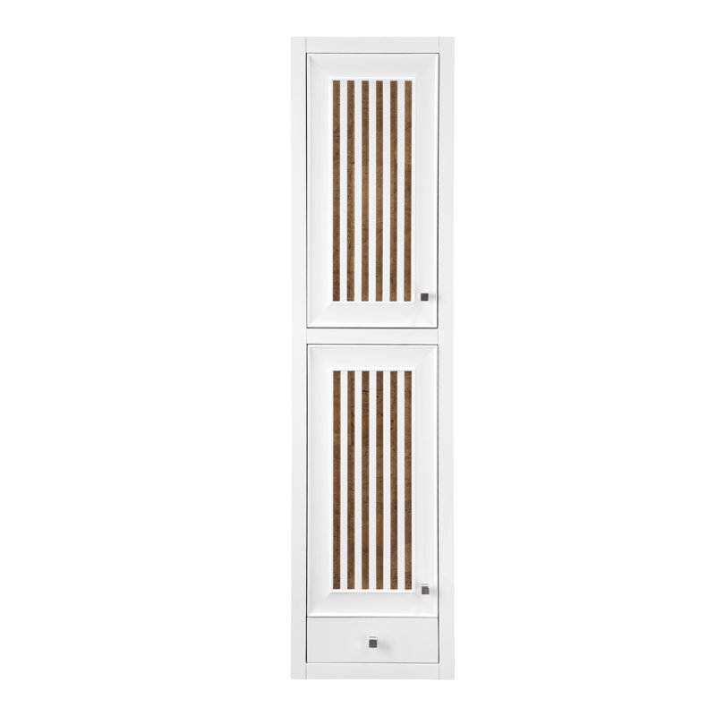 Athens 15" W Linen Cabinet, Glossy White, Right Handed