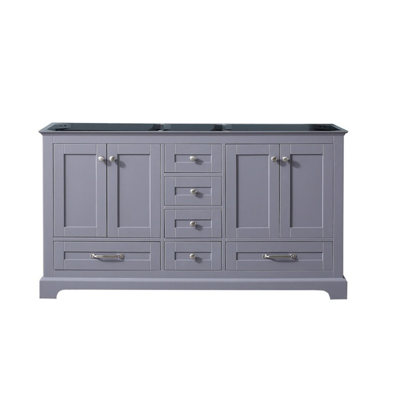 Dukes 60 in W x 22 in D Double Bath Vanity, Dark Gray