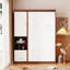 Lit escamotable mural Murphy avec armoire, blanc-1693824408