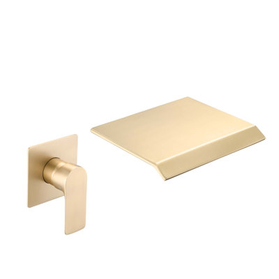 Wall Mount Bathtub Single Handle Modern Bathroom Sink Faucet with Rough-in Valve